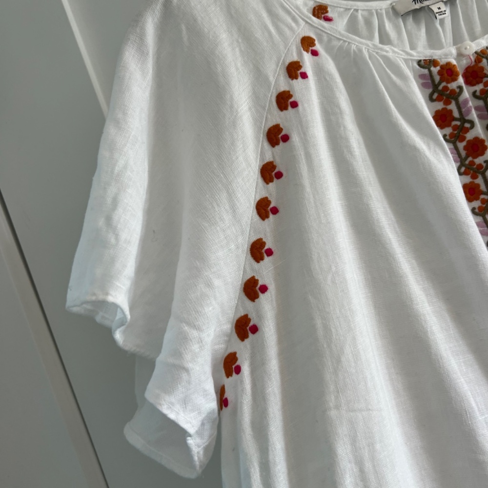 Madewell Linen/Cotton Pullover Dress SzM - Picture 4 of 8
